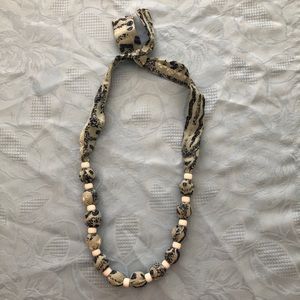 Blue Fabric Necklace